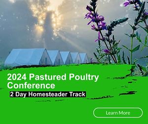 graphic for the 2024 pastured poultry conference.